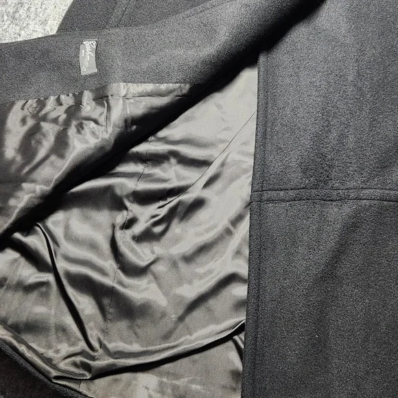 S by Searle Wool Cashmere Black Ankle Length Double Breasted Overcoat Coat 6 NWT